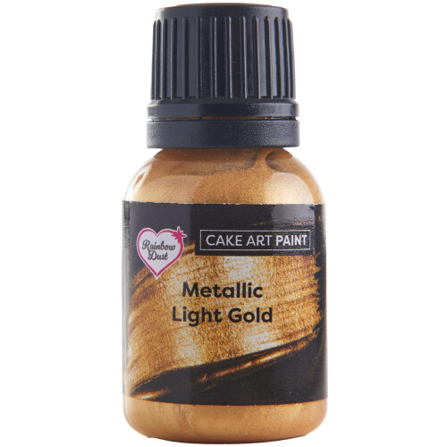 Cake Art Paint, Metallic Light Gold - 25ml