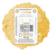 Sugarflair Gold Sparkle Edible Lustre Dust, Add a Lustrous Shine to Cakes or Decorations. Brush On or Add Rejuvenator to Create Eye-Catching Edible
