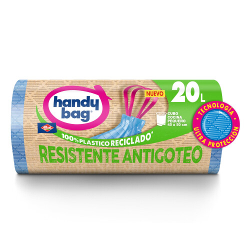 Handy Bag 20 Litre 15 Bags 80% Recycled Leak Proof Bin Liners