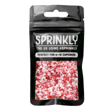 SPRINKLY - Glimmer Hearts - Pink, Red & White (Mini) - 25g