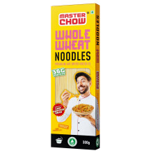 MasterChow Healthy Whole Wheat Noodles | No Preservatives | 100% Atta | Get Restaurant Style Taste in Just 10 Minutes | No Maida, Not Fried | Serves