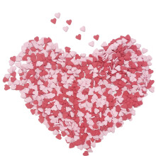 Red & Pink Edible Candy Heart Sprinkles | Cake Cupcake Toppers | Cookie Decorations | Dessert Sprinkle | Sweet Personalities Candy Sprinkles for