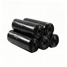 100 Counts Bin Bags, 10 Litre Biodegradable Food Waste Bags 2.6 Gallon Bin Liners for Home Kitchen Office 45 x 50cm Black