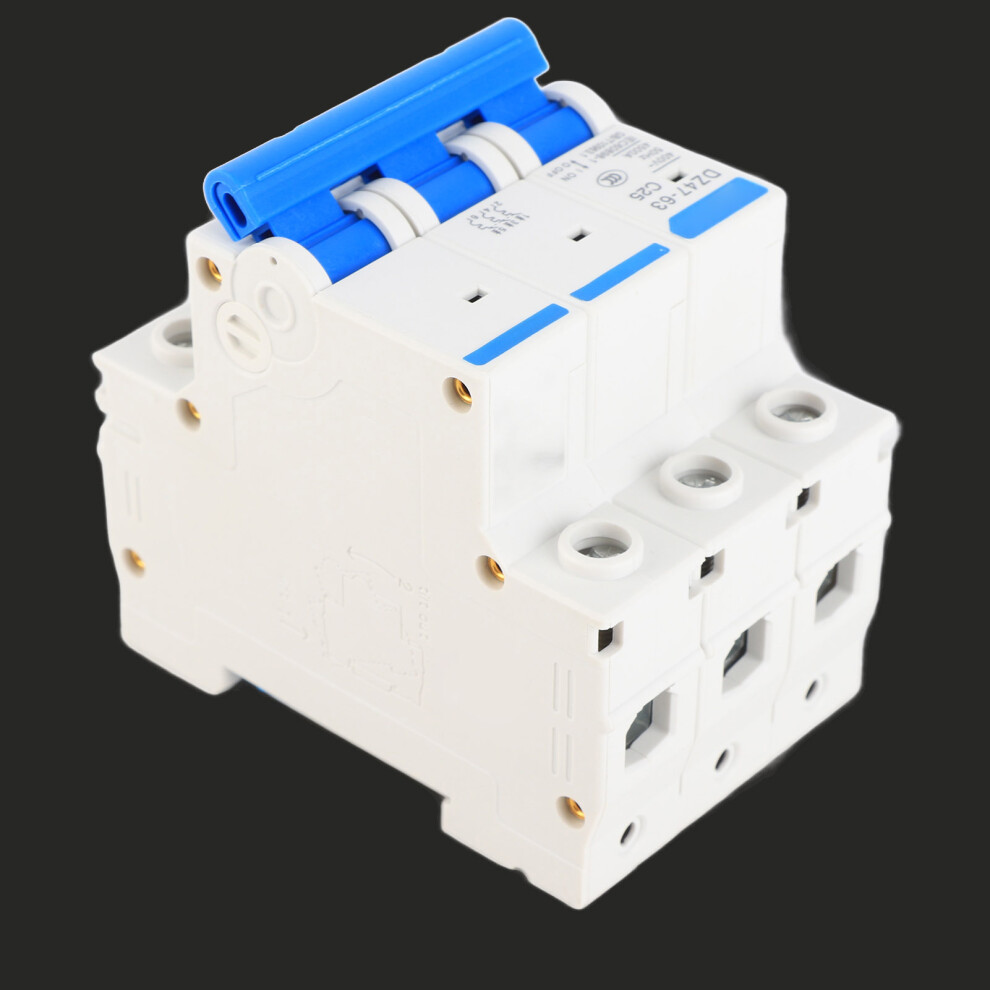 Compact Rccb Residual Current Breaker Dz47-63 C25 25A 400V 3-Pole For Australia 4991393807931