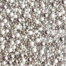 Wedding theme silver white bride ball mix Metallic Sprinkles for cupcake cookies cake toppers pearls balls metallic 100s and 1000s spring decoration