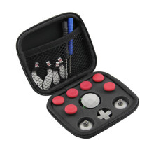(Red) 18PCS Xbox One Elite Controller Parts: Thumbsticks, Bumper, Trigger, Button, Tool Kit