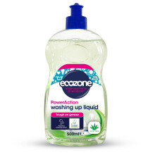 Ecozone PowerAction Washing Up Liquid, Long Lasting Eco Washing Up Liquid with Aloe Vera Scent, Foaming Formula & Streak Free Shine, Eco Conscious