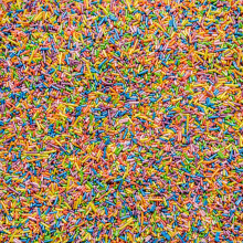 Simply Topps Glimmer Sugar Strands - Cake Sprinkles (Rainbow, 30g)