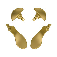 (Gold) 4PCS Back Paddles Extension Buttons for Sony PS5 Edge Controller Replacement