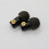 (Black) DIY Headset Earbuds with MMCX Pluggable Connector, Vocal-Optimized, Metal Shell 1