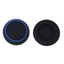 (Black with Dark Blue Ring) 20x Analog Controller Thumbstick Grip Caps for PS4, Xbox One, 360