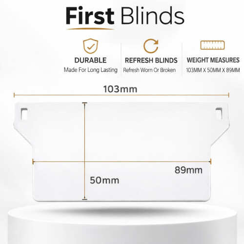 First Blinds Vertical Blind Weights 89mm (3.5 inches) - Replacement Spares Bottom Weights Slats - White (10) 2