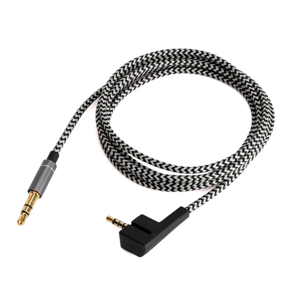(+, 150Cm) Nylon Audio Cable For Sennheiser Hd438 Hd439 Hd451 Hd461g/I Hd471i Headphones Black/White 320997661047