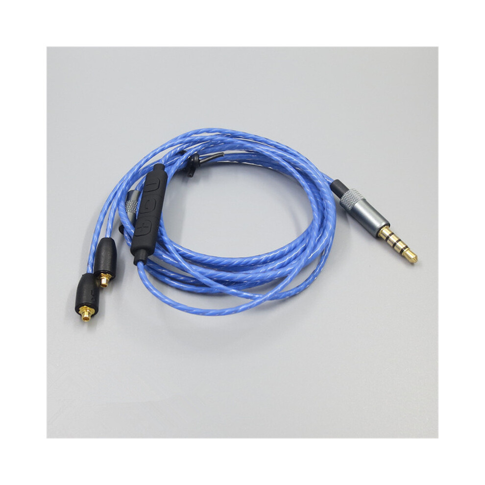 (Blue) 1.2M Volume Control Mmcx Audio Cable Cord For Shure Se215 Se535 Se846 Ue900 Blue 320997667216