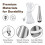 Shenlee 1 Pcs Bathroom Pull Cord Handle Teardrop Chrome Pull String Switch, Pull Cord Handle Chrome Teardrop Pendant Weight Connector with 150cm 3