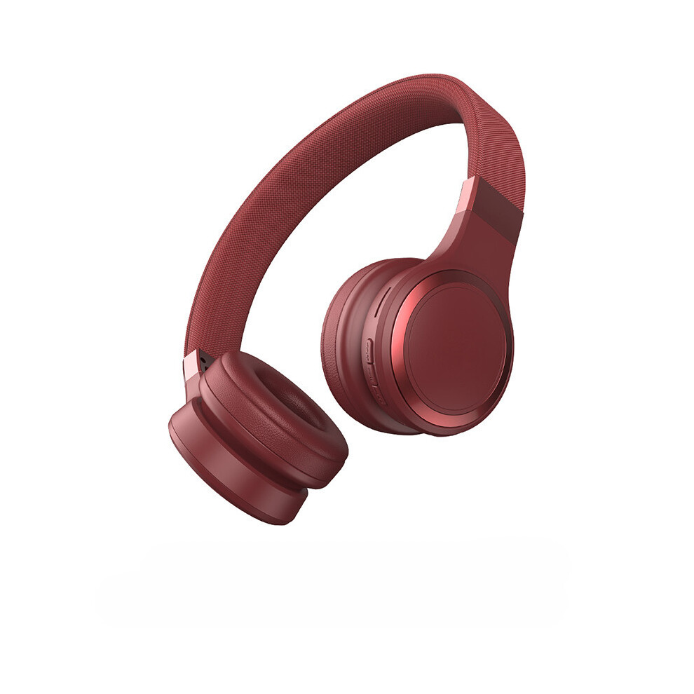 (Red) Wireless Headset Bluetooth Wireless Headset 5.1 Stereo Heavy Bass Bluetooth Headset Red 320997685531