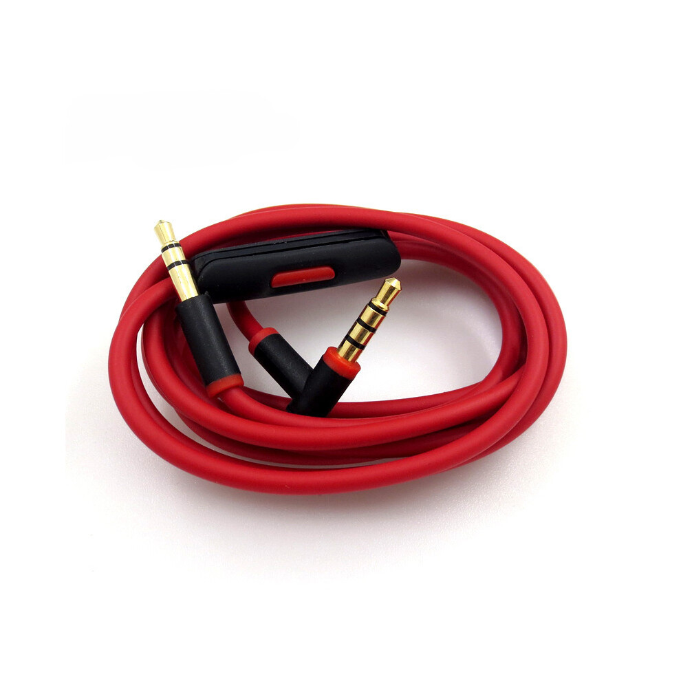 (-Black) 3.5Mm Cable For Ios Android Microphone Headphones High Quality Extension Adapter Red/Black 320997685623