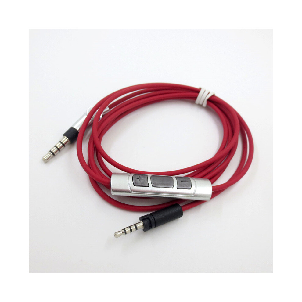 (Red) 1.4M Audio Cable+ Mic For Sennheiser Momentum Over-Ear On-Ear Headphone Red 320997665069