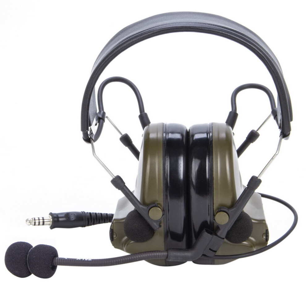 (Green) Tactical Headset Earpiece Microphone For U94 Ptt Two Way Radio Walkie Talkie Green 320997681281