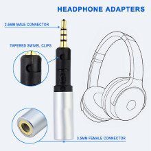 1PCS 2.5MM To 3.5MM Audio Adapter Plug For HD518 HD549 HD558 HD598 M40x