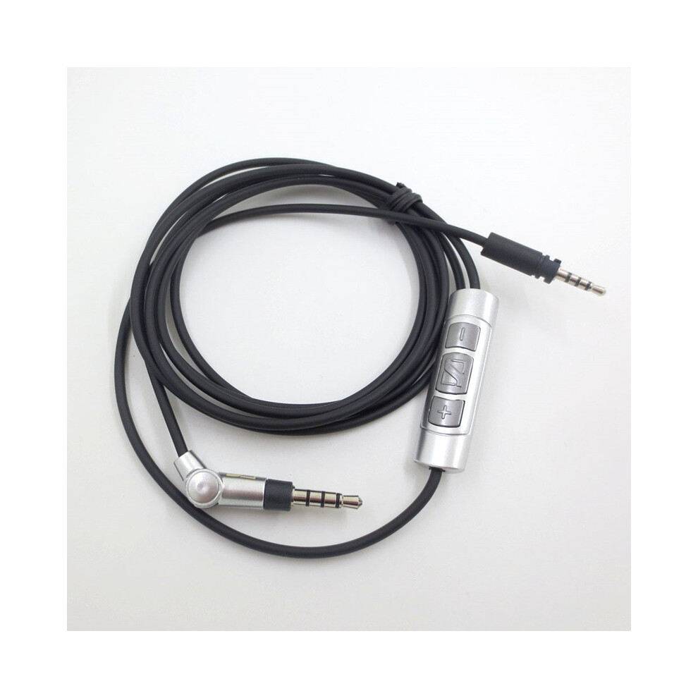 (Black) 1.4M Audio Cable+ Mic For Sennheiser Momentum Over-Ear On-Ear Headphone Black 320997665076