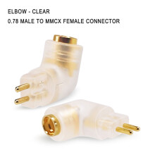 (0.78 Elbow Clear) 1 Pair For 0.78/0.75MM Male To MMCX Female Headphone Adapters For KZ ZS3E/BA10