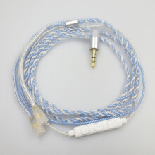 Silver Plated With Mic 7N Cable For Sennheiser IE8 IE80 IE8I IE80s Headphone