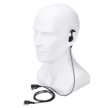 G Shape Police Earpiece Headset with Microphone PTT 2-pin F Plug for Icom ICV8 ICV82 ICV85 F21 F26 Maxon Yaesu Vertex Radio