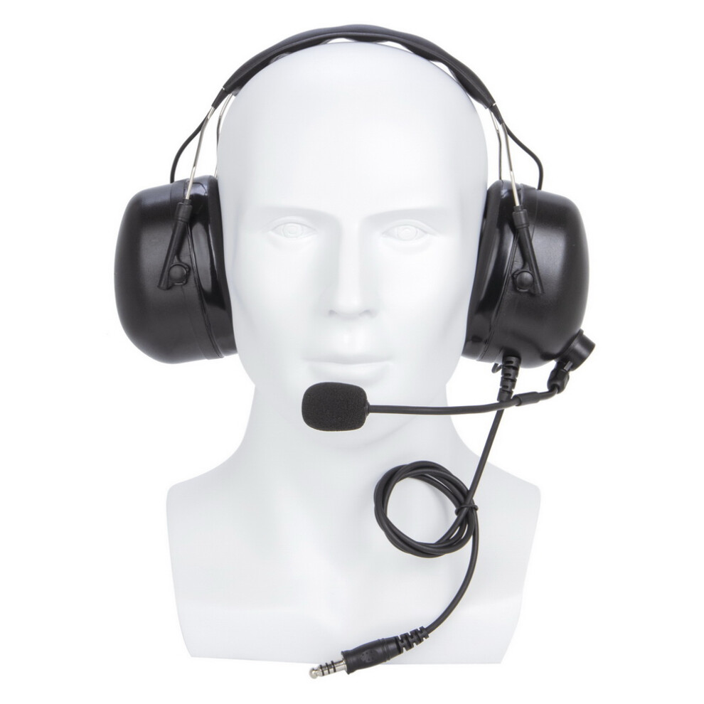 Tactical Pilot Headset Aviation Headset Earpiece Microphone For Two Way Radio Walkie Talkie 320997681304