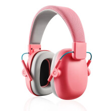 (Pink) Children's Anti-noise Earmuffs Aircraft Noise-cancelling Soundproof Headphones