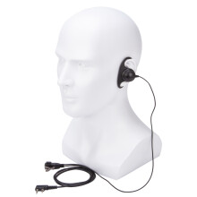 D Shape Soft Ear Hook Earpiece 2 Pin PTT with Mic Headset for UV-5R 888S 777S 666S BF Handheld Walkie Talkie BaoFeng Accessories