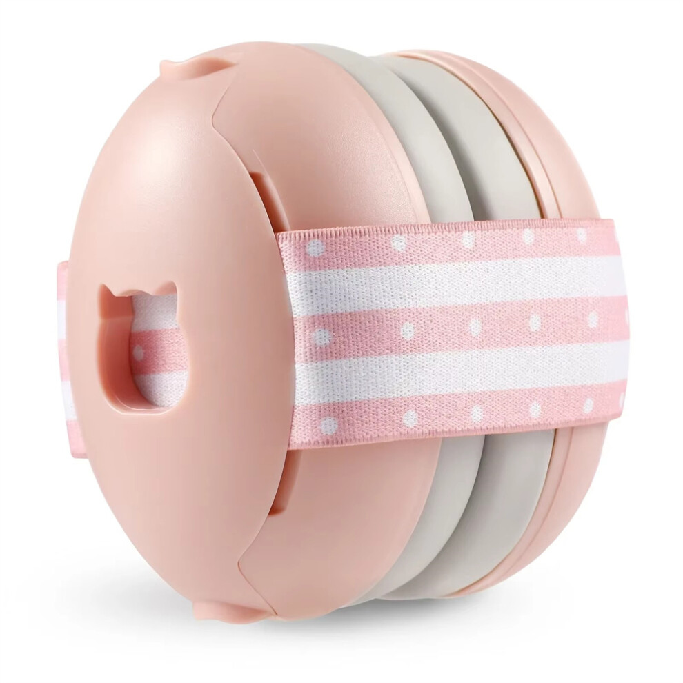 (Pink) Baby Ear Muff Noise Canceling Headphone For Infant Hearing Protection Earmuff Pink