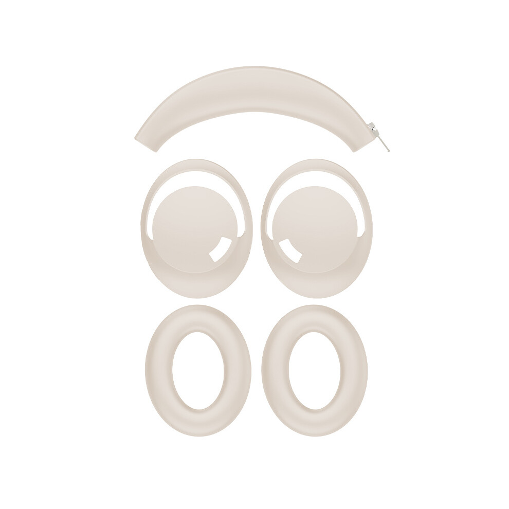 (Beige) Ear Pads Headband Silicone Protective Case Set For 1More Sonoflow Hc905 Hq51 Hq30 Beige 320997676478