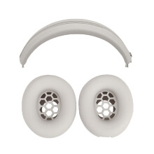 (Beige) Ear Cushion Headband Silicone Protective Case For Beats Studio Pro Headphones