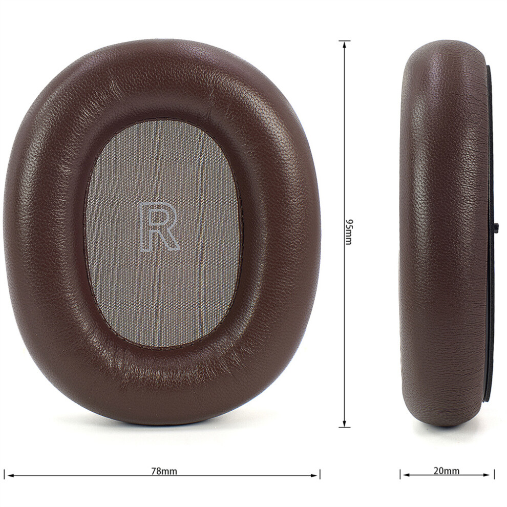 (Chestnut) 1 Pair Headphone Replacement Sheepskin Comfort Earmuffs for B&O Beoplay H95