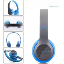 (Blue) 5.0 wireless bluetooth headset foldable stereo super bass headphones