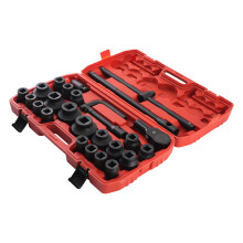 23 Piece 3/4" 1" Impact Socket Set Metric 21-65mm 45 Carbon Steel 6 Point