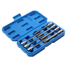 Juego 8 Vasos Punta 3/8" 110mm Largos T25-T60 Acero CRV Profesional Neu