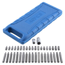 40 in 1 Bit Kit Star Hex Spline Chrome Vanadium Steel T20-T55 H4-H12 M5-M12