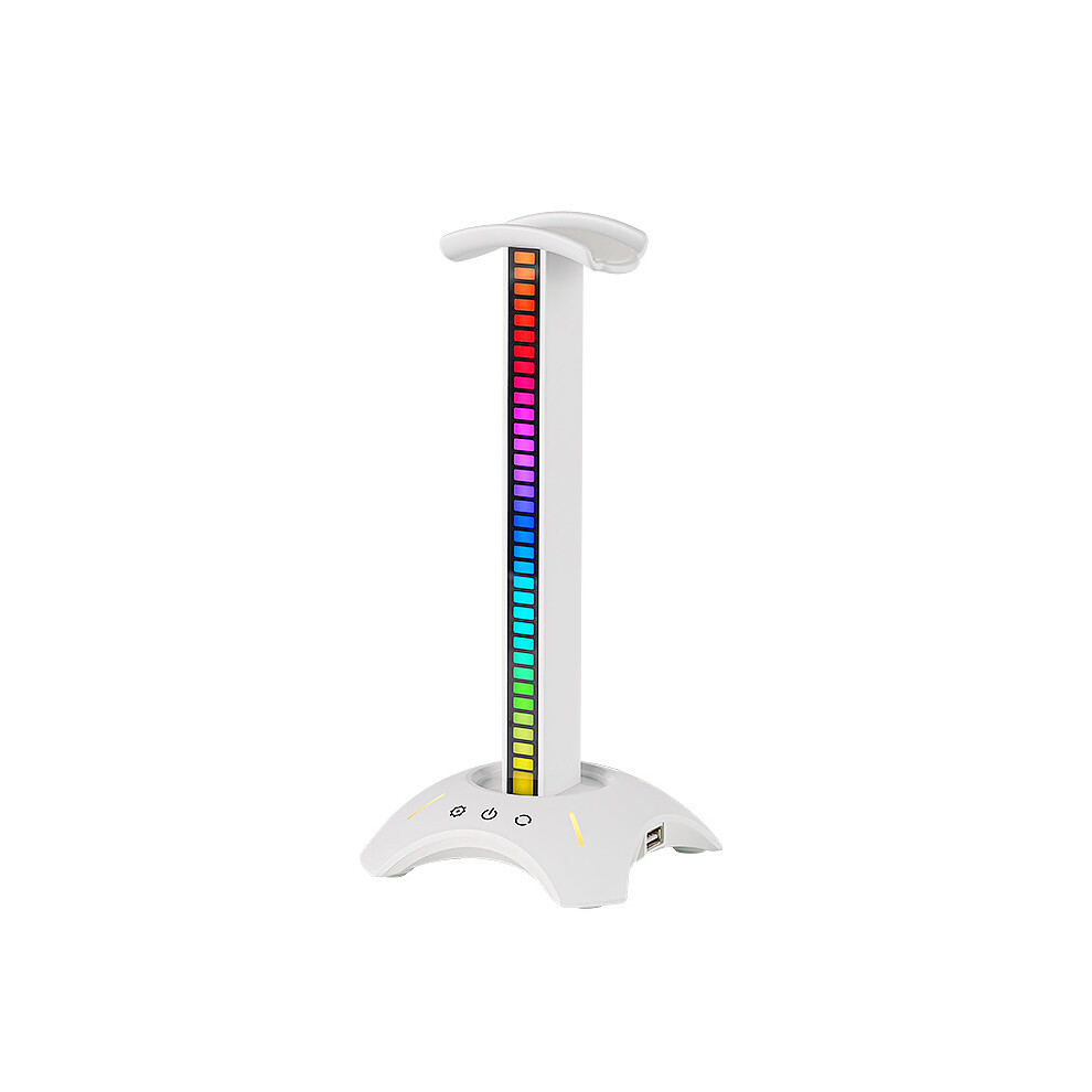 (White) Rgb Earphone Headset Hanger Holder Headset Stand Gamer Headphone 2*Usb Ports White 320997678984