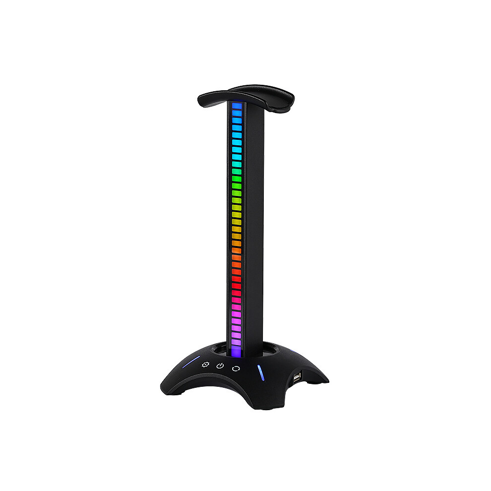 (Black) Rgb Earphone Headset Hanger Holder Headset Stand Gamer Headphone 2*Usb Ports Black 320997678977