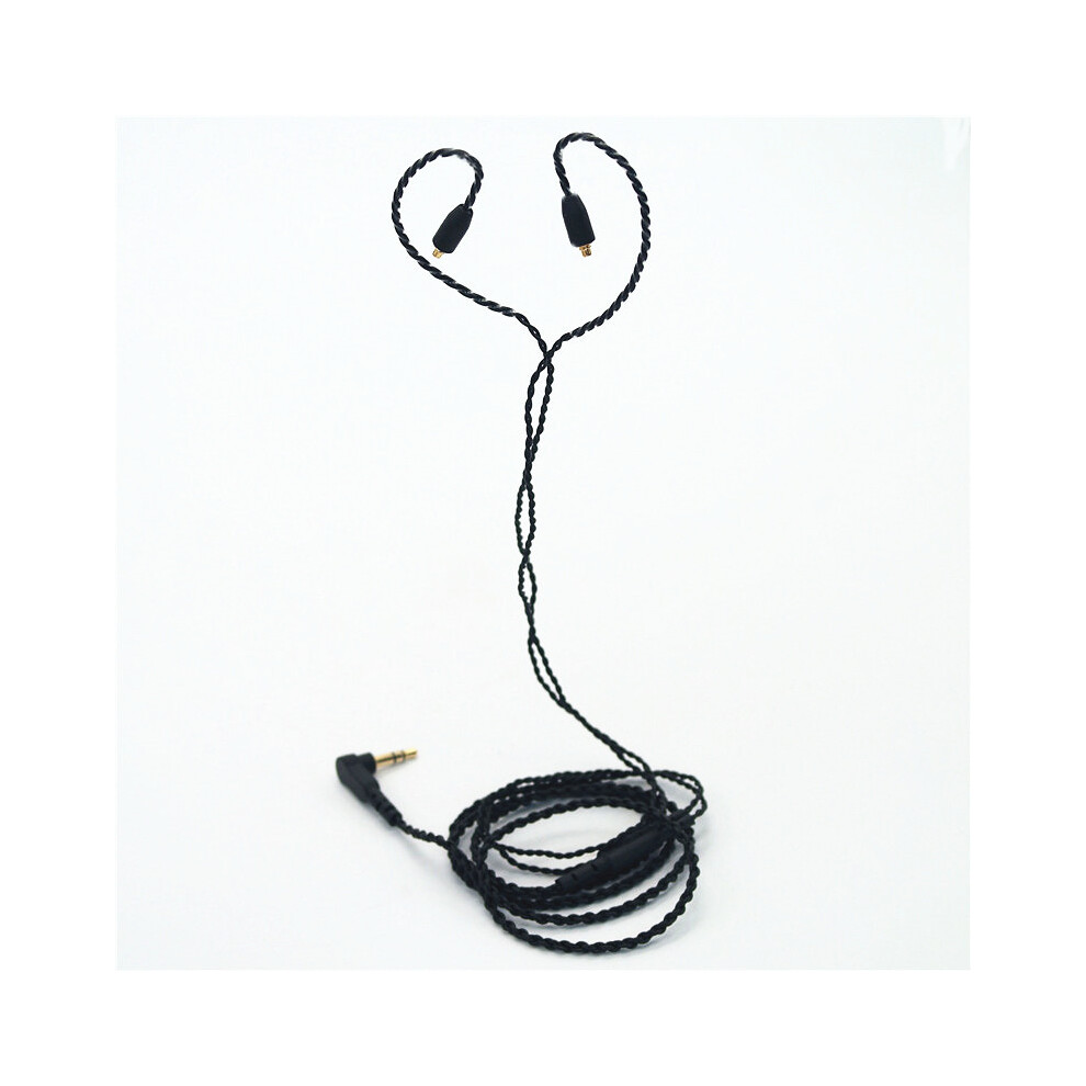 (Black) Mmcx Headphone Cable For Shure Se215/315/425/535/Ue900 Twist Upgrade Cable Black 320997686781