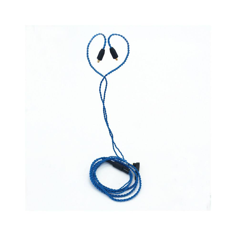 (Blue) Mmcx Headphone Cable For Shure Se215/315/425/535/Ue900 Twist Upgrade Cable Blue 320997686774