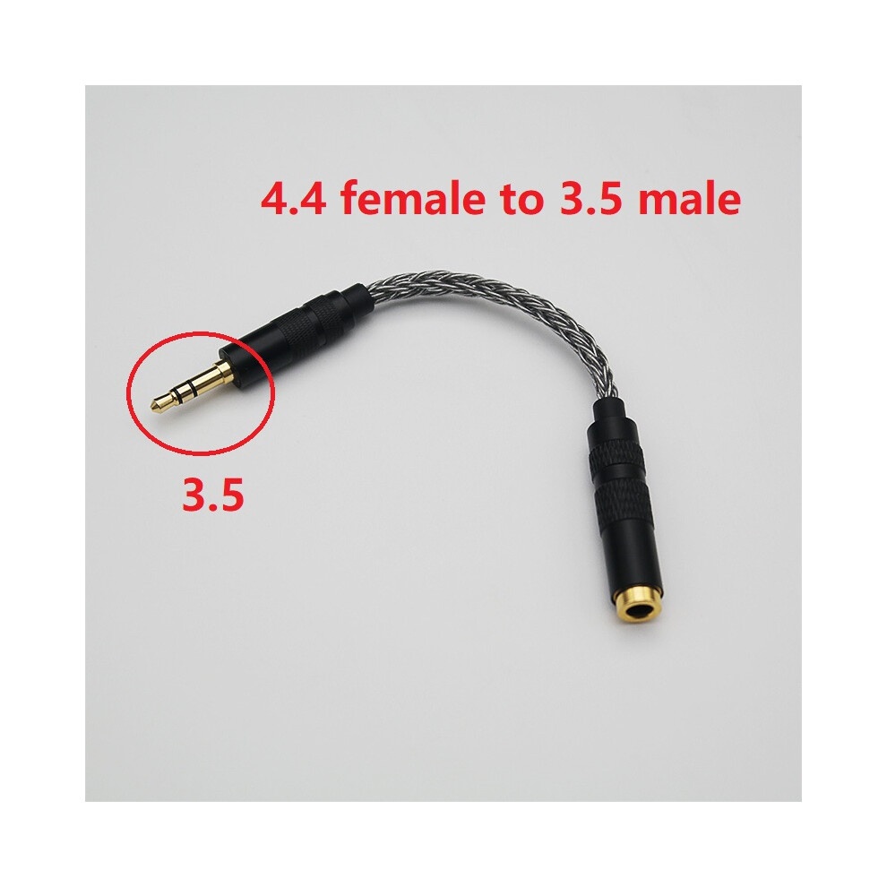( 4.4 To 3.5) Audio Adapter Cable Adaptor 4.4 Balanced Female To 2.5 Balanced Male 3.5 Stereo Male Grey 320997686866