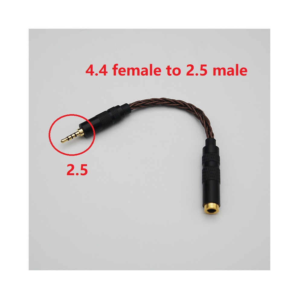 ( 4.4 To 2.5) Audio Adapter Cable Adaptor 4.4 Balanced Female To 2.5 Balanced Male 3.5 Stereo Male Bronze 320997686873