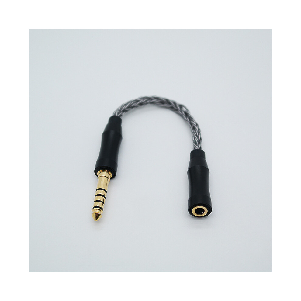 (4.4 Balanced Male Cold ) 1Pcs 3.5 Stereo Female To 2.5/4.4 Balanced Male Upgrade Audio Cable Adapters Grey 320997687115