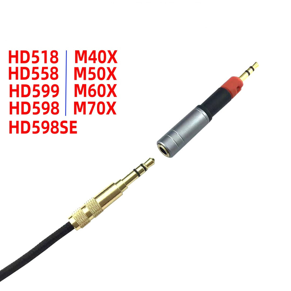 For Akg M40x M50x Sennheiser Hd598 Hd599 Headphone Cable To 3.5Mm Adaptor 320997687825
