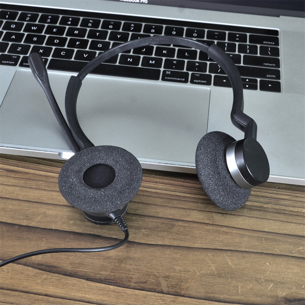 A Pair Of Replacement Cushions For Jabra Biz 2300 Usb Duo Foam Headphone Cover 320997687832