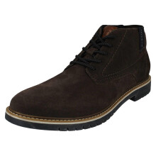 (Grey, UK 10.5) Mens Bugatti Stylish Lace Up Desert Boots With Elasticated Back 331-83736-1400