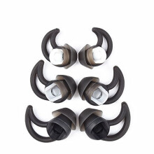 (Black Large Medium Small) 3Pairs of Noise Cancelling Silicone Earbuds for BOSE QC30/20 Wireless Headphones